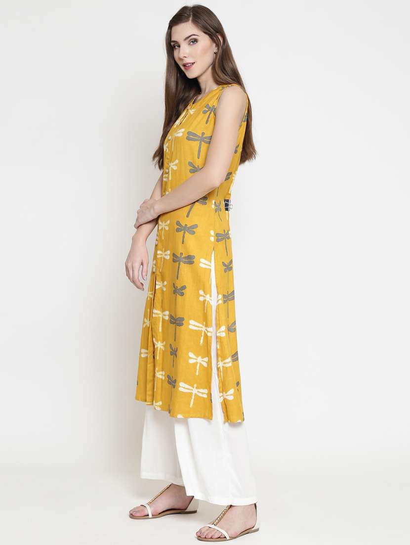 printed straight kurta palazzo set  - 16659129 -  Standard Image - 1