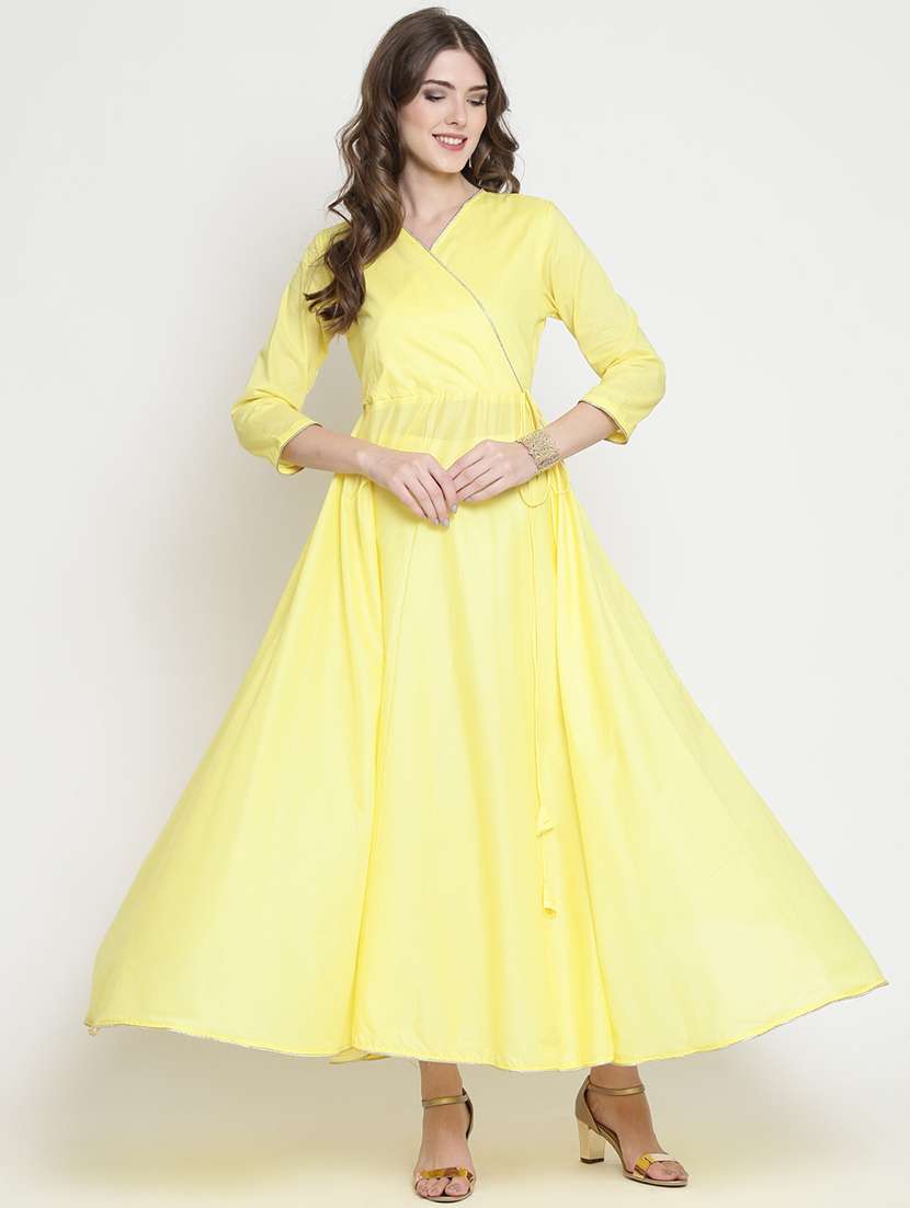 soild flared angrakha kurta 