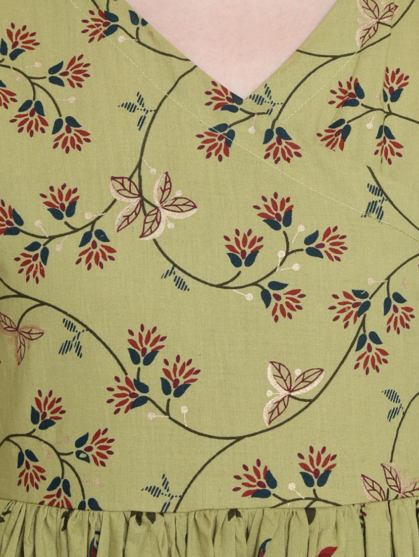 floral printed flared kurta - 16659228 - Standard Image - 4