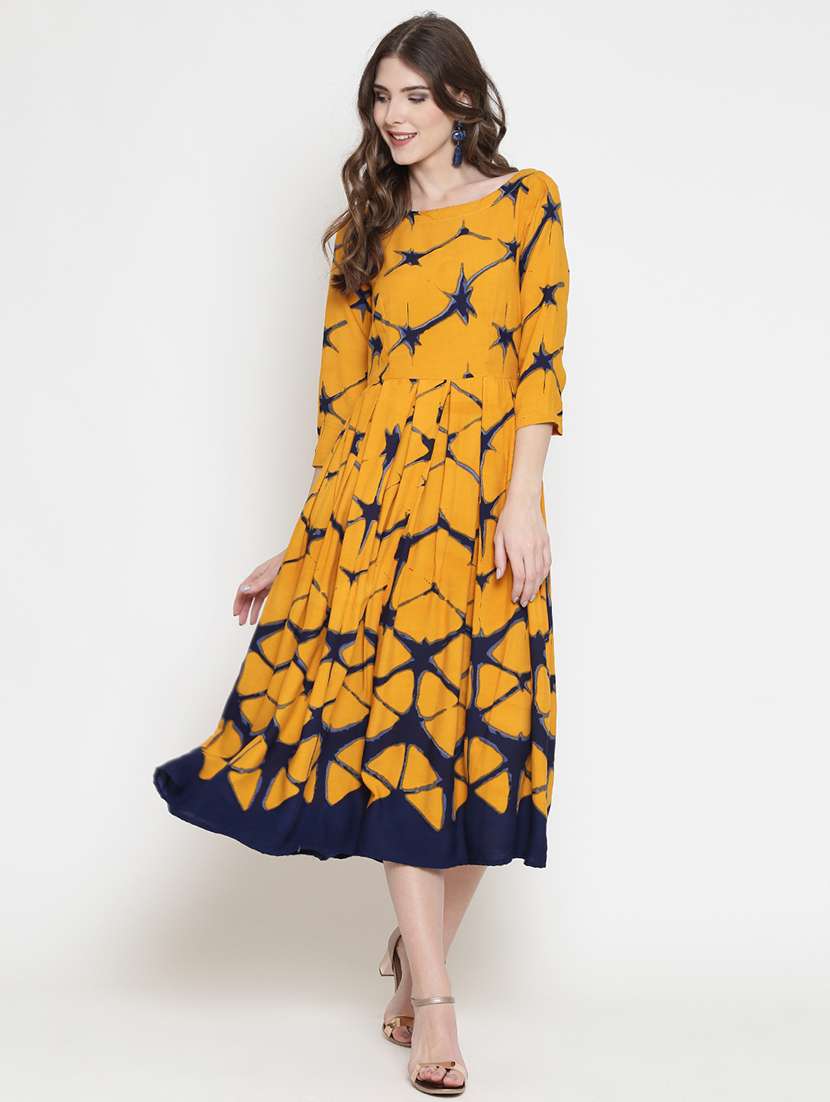 women's fit & flare printed dress - 16659340 - Zoom Image - 0