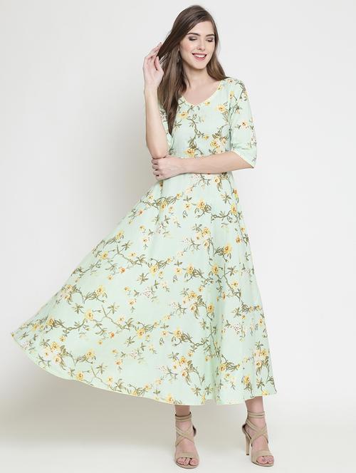 women's fit & flare floral dress - 16659348 - Standard Image - 0