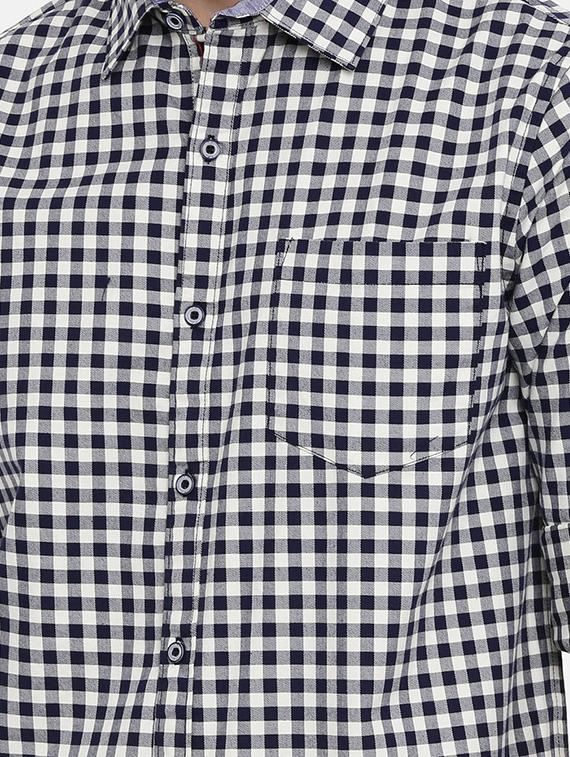 black checkered casual shirt - 16661443 - Standard Image - 4