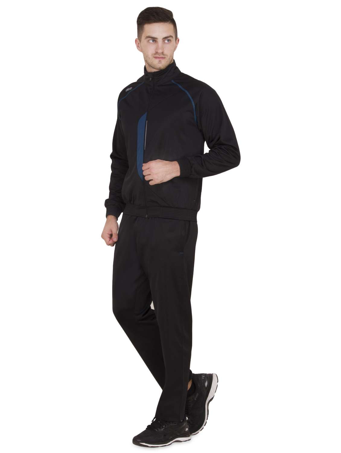 black color block track suit - 16661768 -  Standard Image - 1