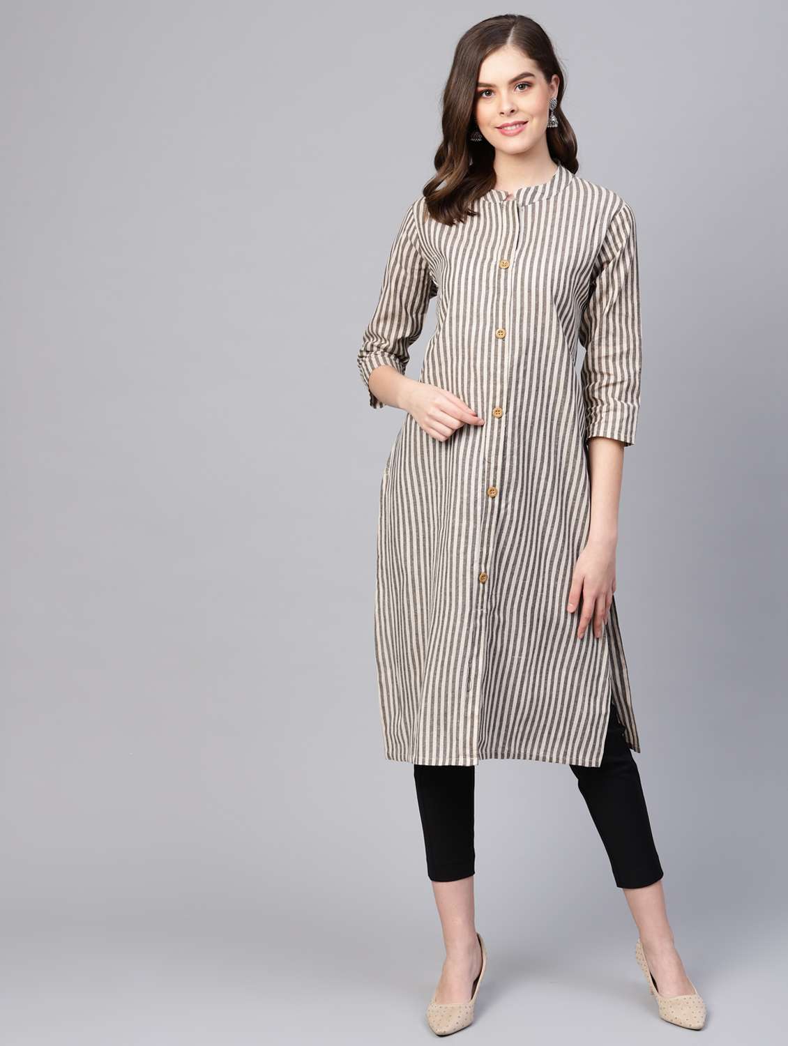 striped straight kurta 