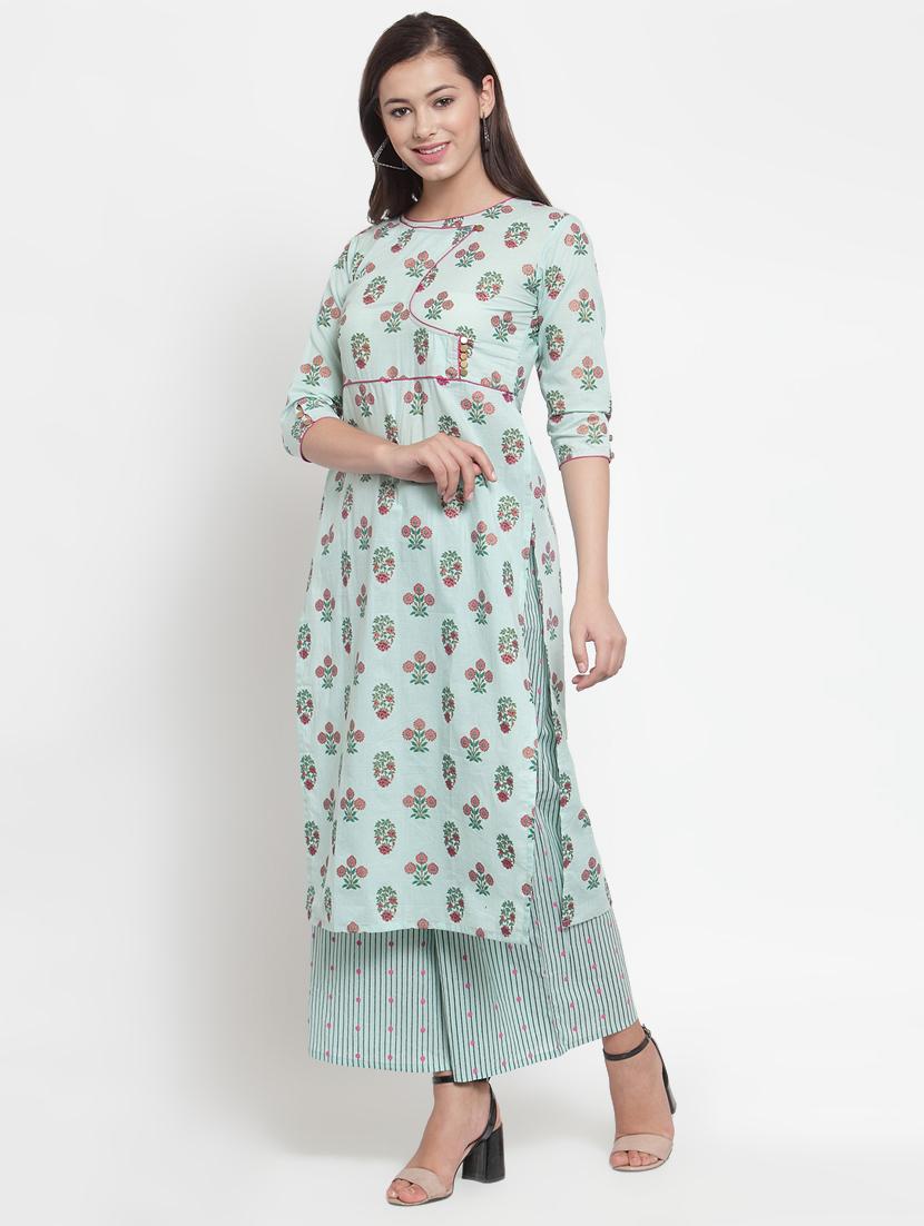 floral print straight kurta - 16663028 -  Standard Image - 1