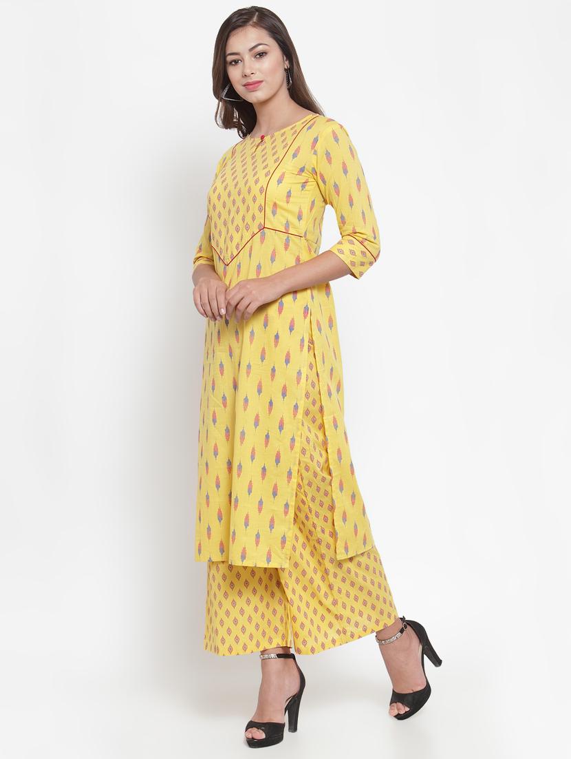 ikat print straight kurta - 16663049 - Standard Image - 1