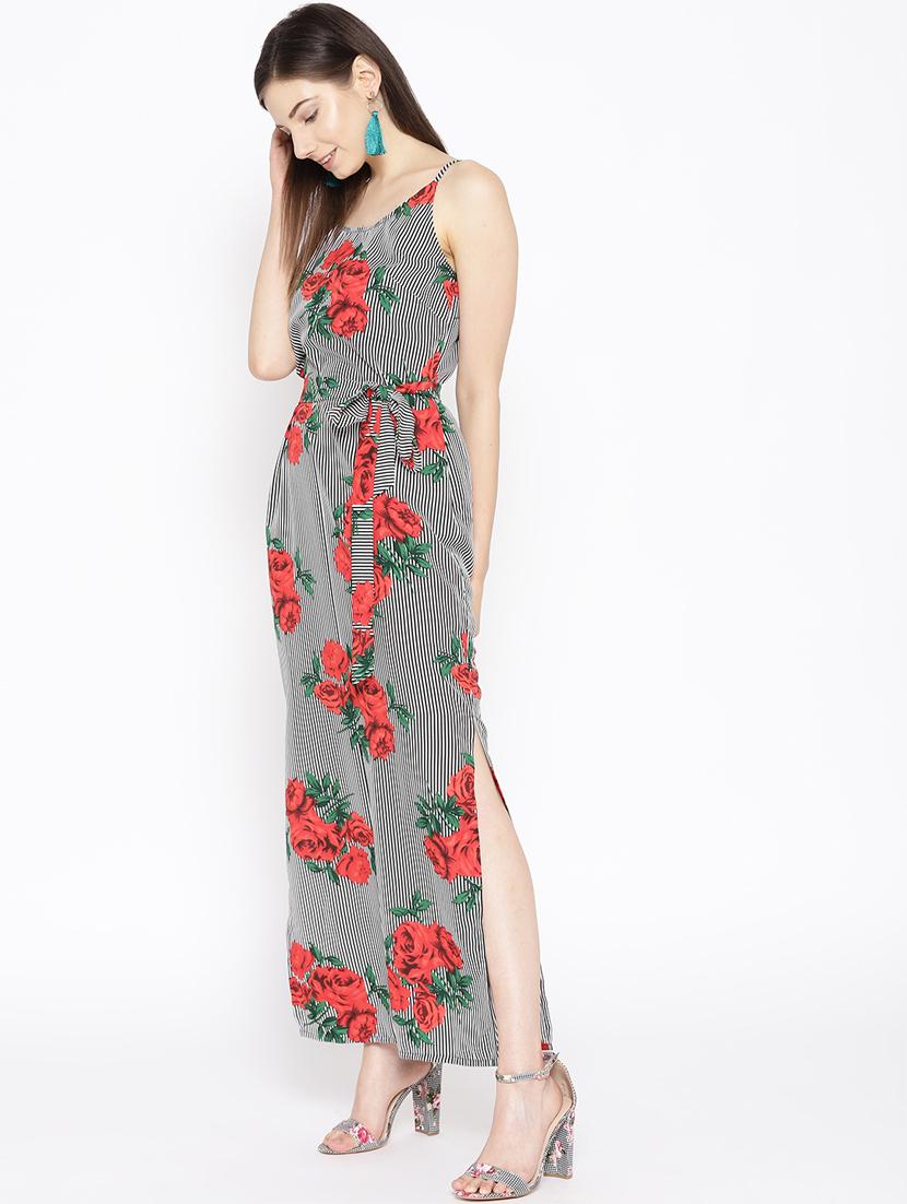 tie front striped maxi dress - 16663633 -  Standard Image - 1