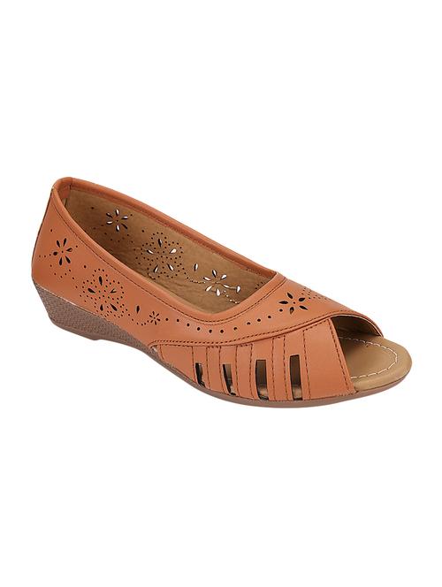 tan slip on ballerina - 16663651 - Standard Image - 0