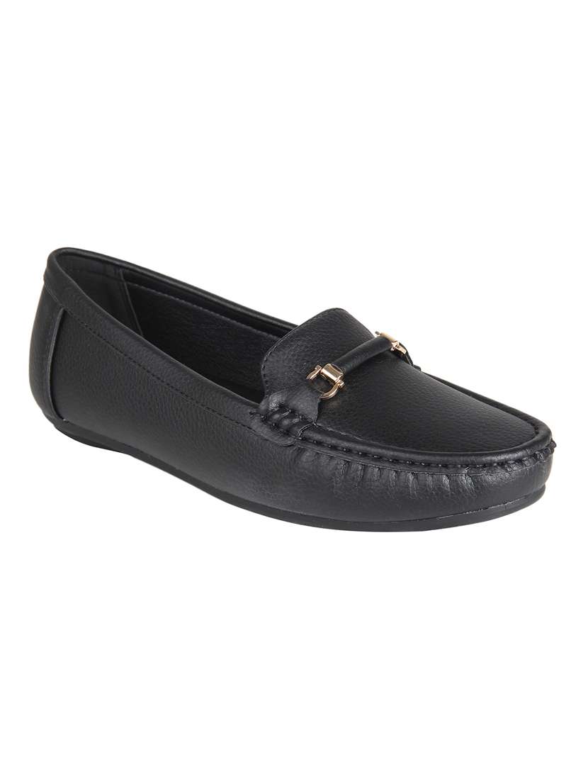 black slip on loafers