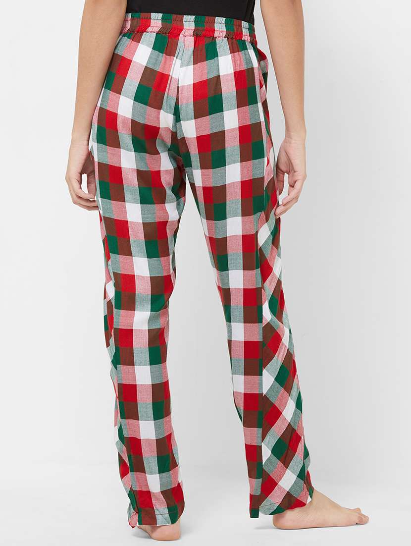 drawstring checkered pajama - 16666221 -  Standard Image - 1