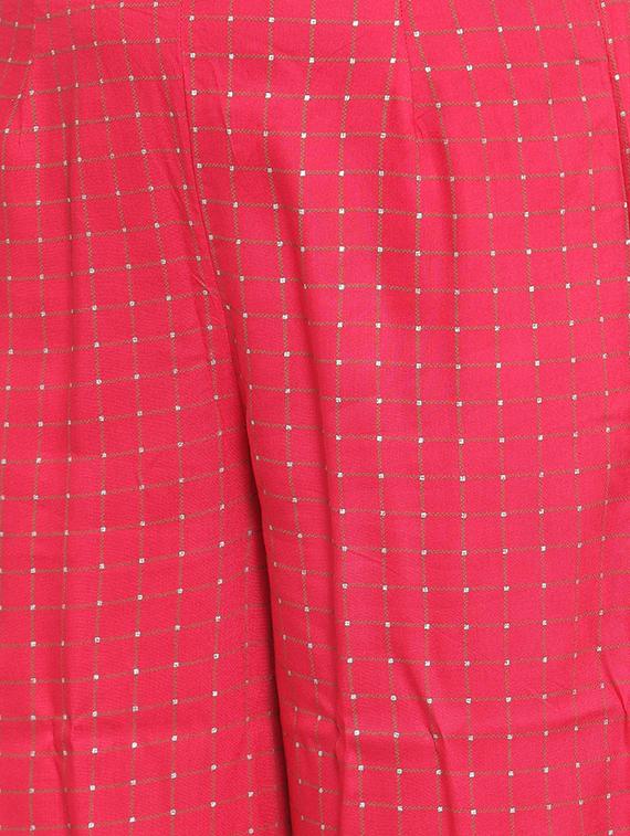 foil print straight kurta palazzo set - 16666423 - Standard Image - 4