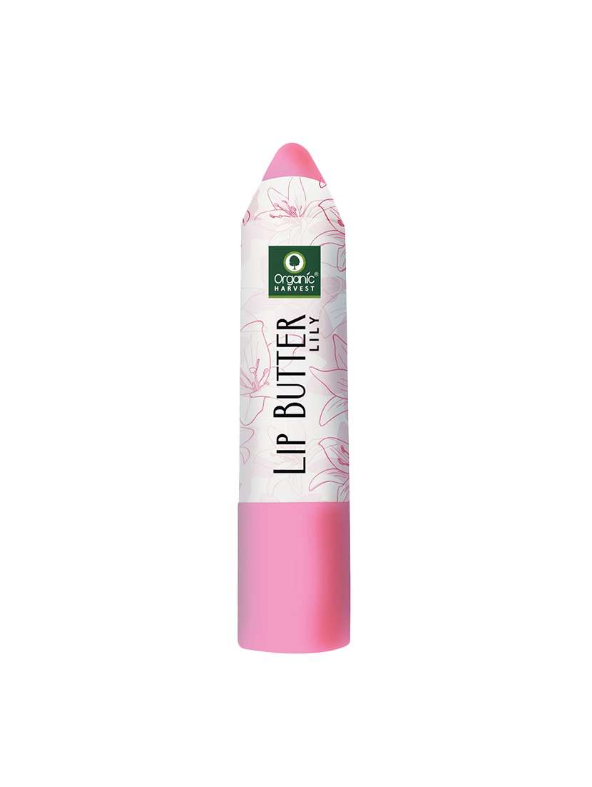 organic harvest lip butter lily with moisturizing balm for dry and chapped lips, 4g