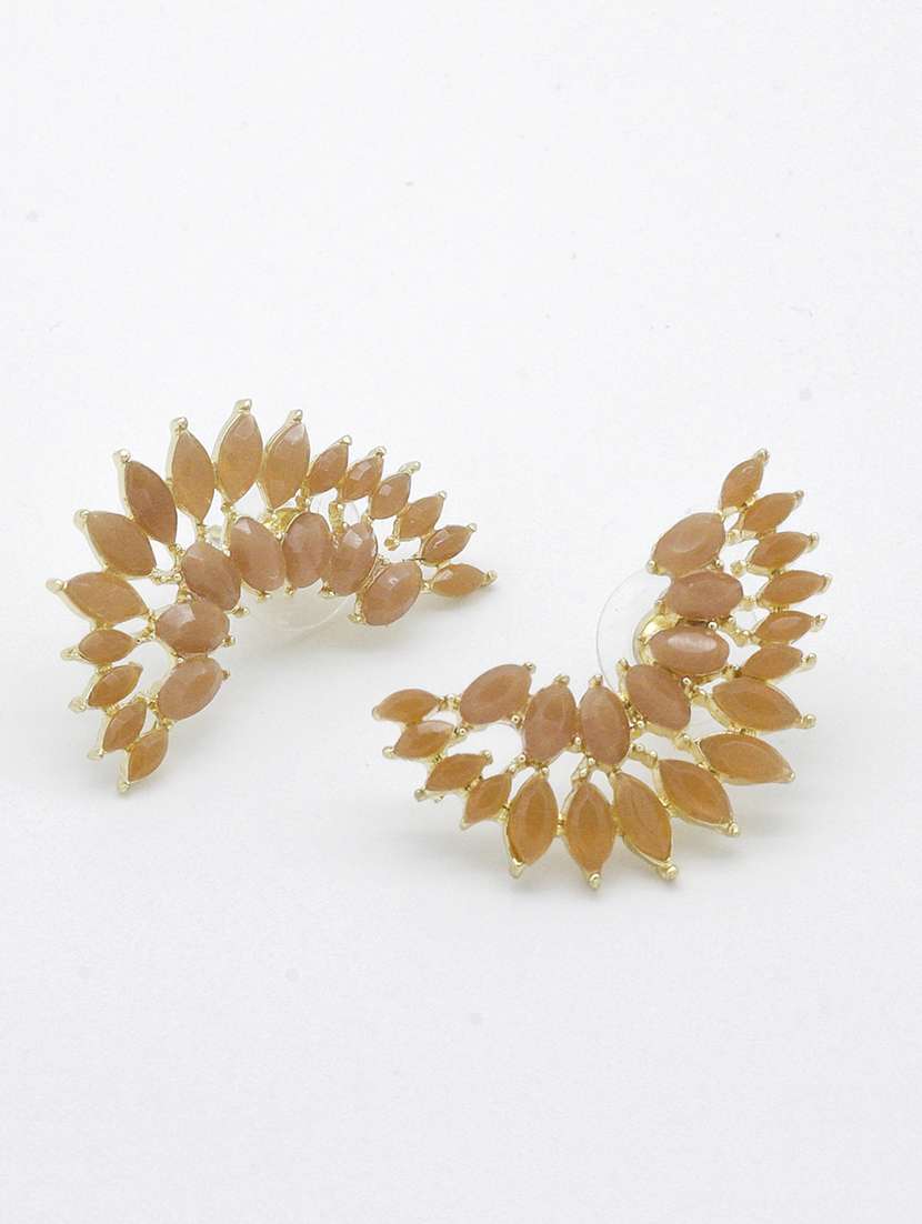 gold  tone gold studs earring