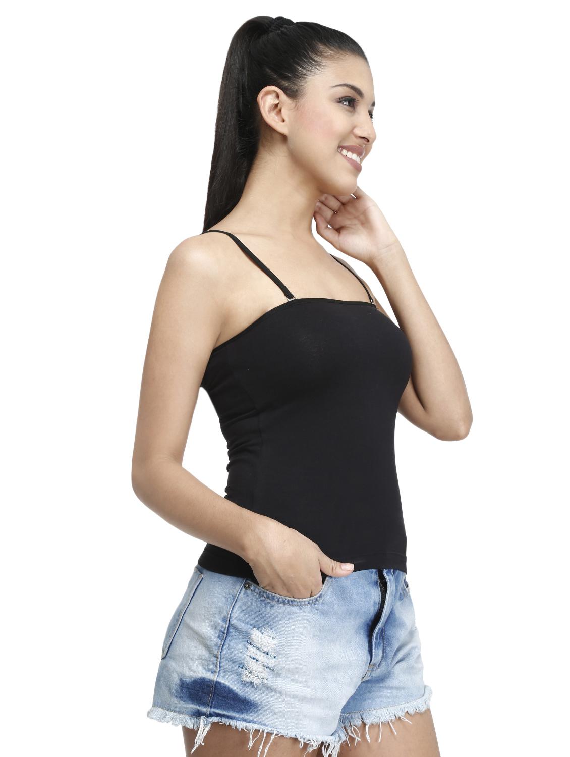 detachable strap solid camisole - 16667789 -  Standard Image - 1