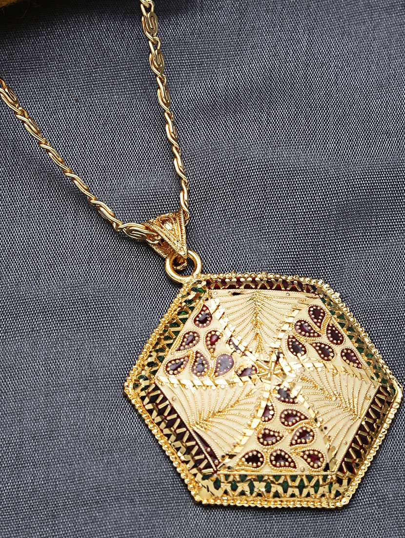 gold metal pendant