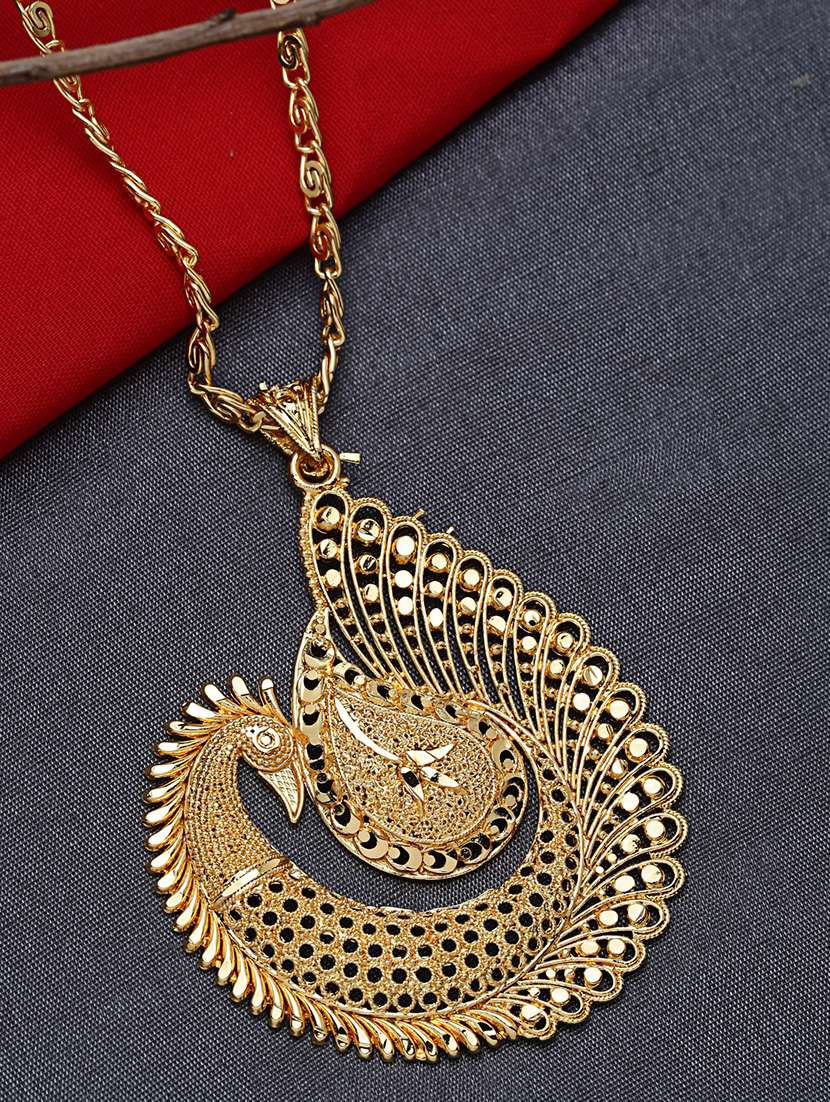 gold metal pendant
