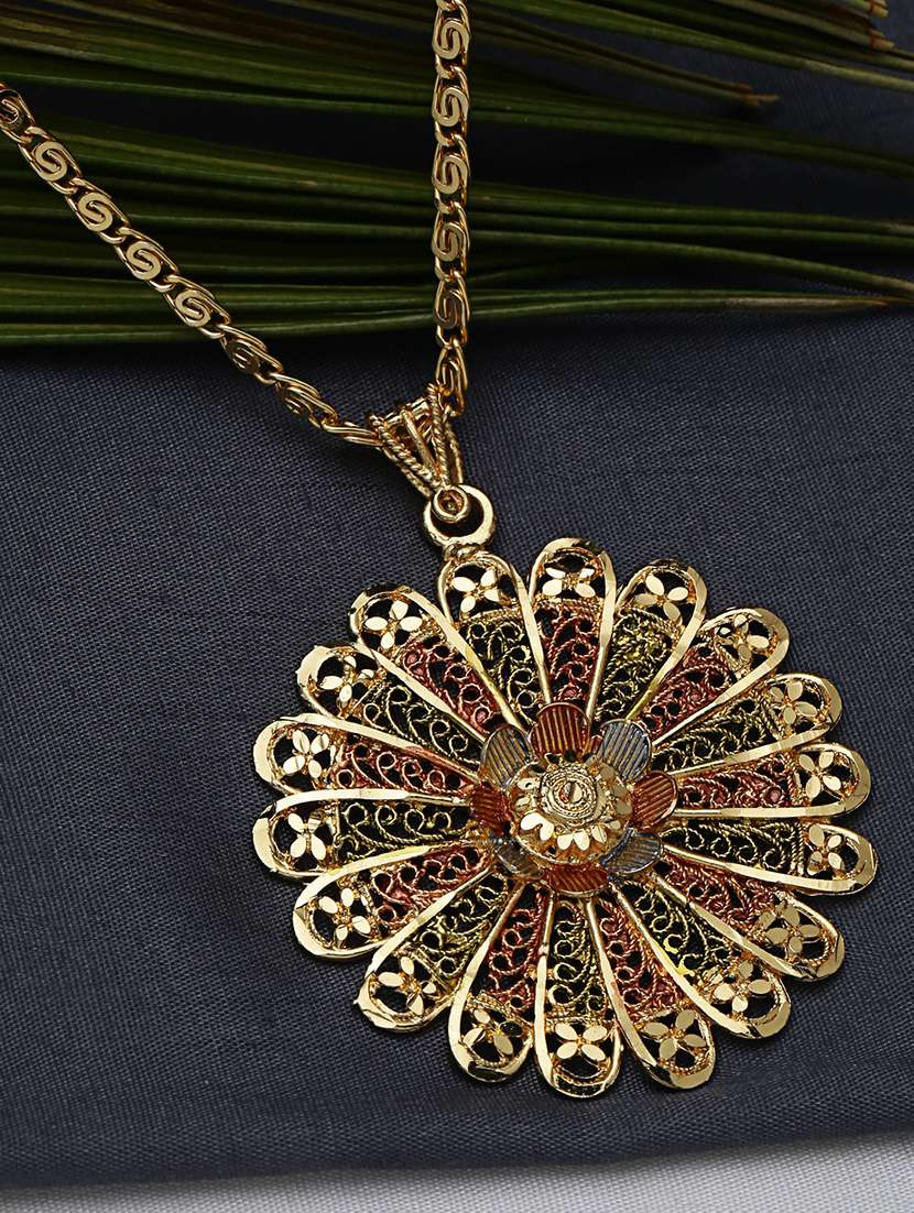 gold metal pendant