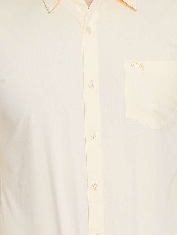 yellow solid casual shirt - 16669317 - Standard Image - 4