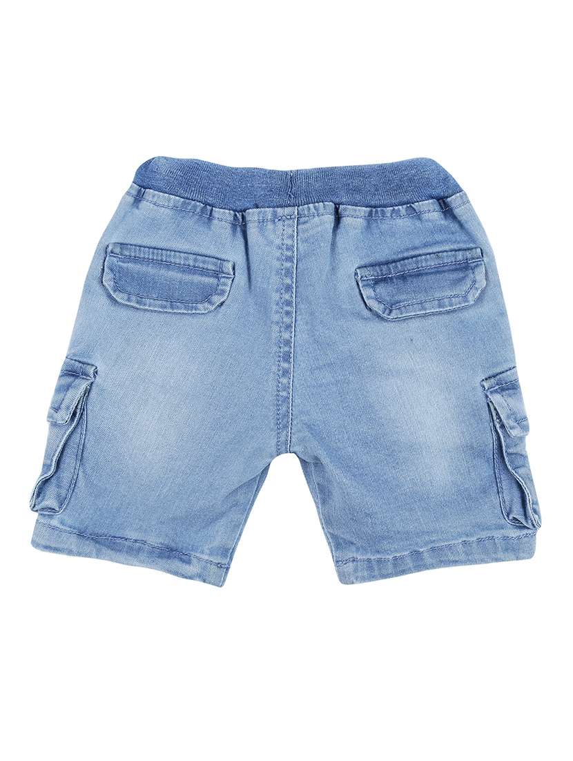 light blue cotton blend shorts - 16672534 - Standard Image - 1