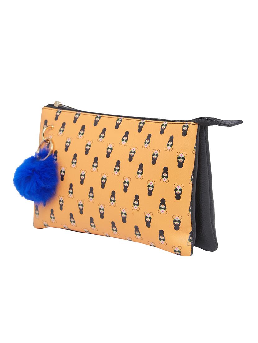 orange leatherette (pu) sling bag - 16673086 - Standard Image - 4