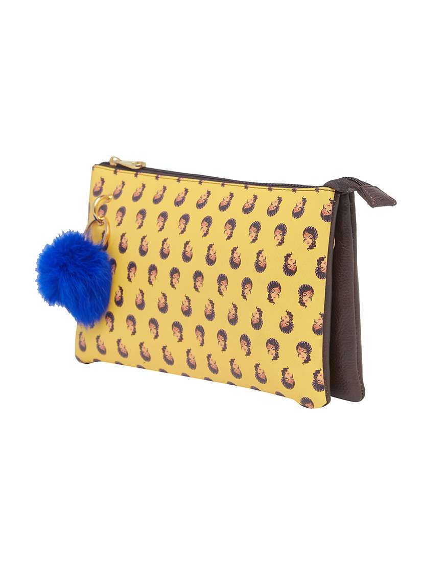 yellow leatherette (pu) sling bag - 16673089 - Standard Image - 4