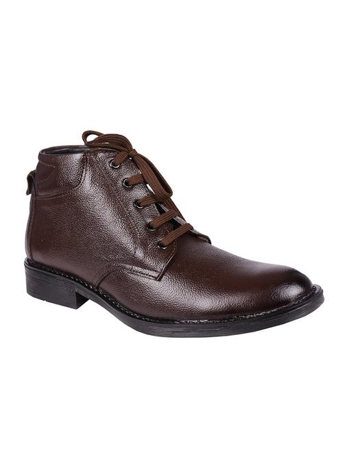 brown leatherette ankle boots - 16674809 - Standard Image - 0