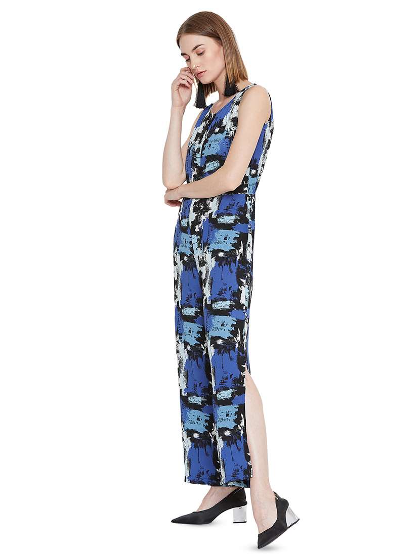high slit full leg jumpsuit - 16675029 -  Standard Image - 1