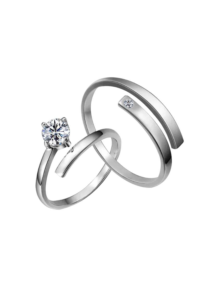 silver tone silver plated finger ring - 16675113 - Standard Image - 1