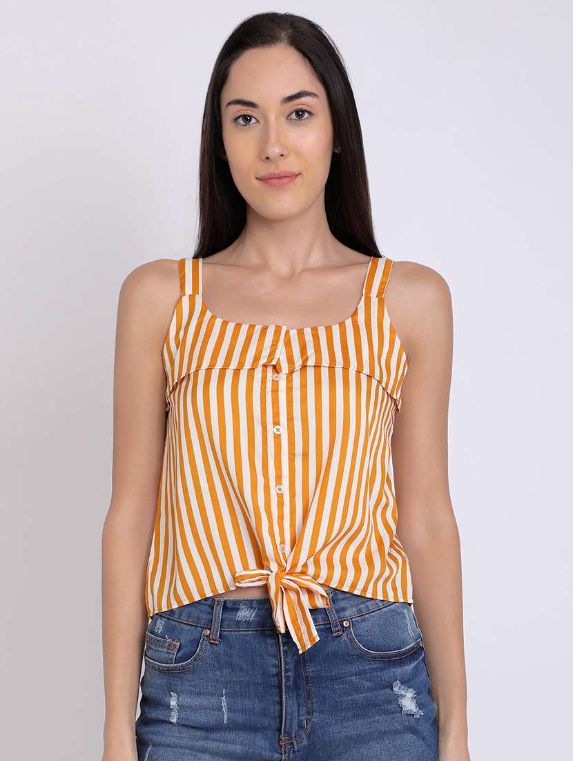 women's crop shoulder strap top