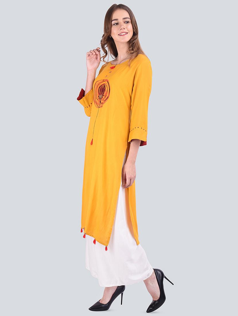 printed straight kurta - 16677535 - Standard Image - 1