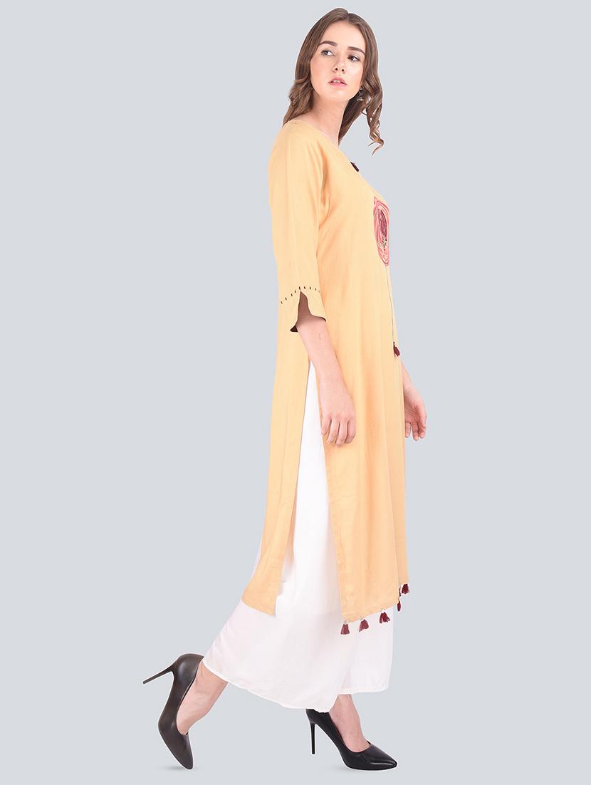 pastel printed straight kurta - 16677536 - Standard Image - 1