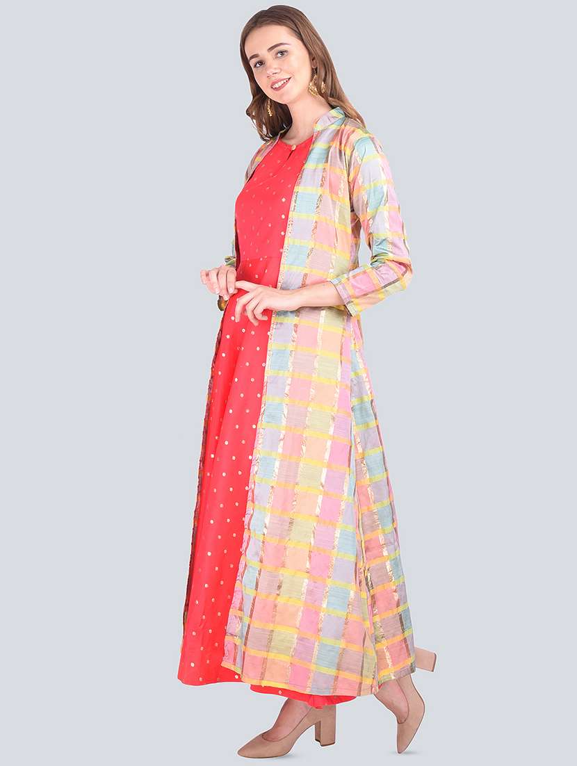 layered kurta dupatta set - 16677572 - Standard Image - 1