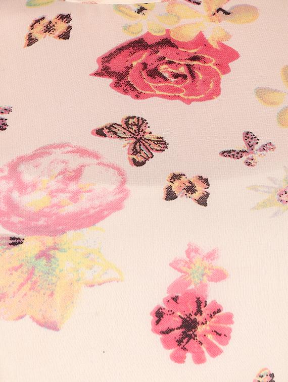 round neck bell sleeved floral top - 16677909 - Standard Image - 4