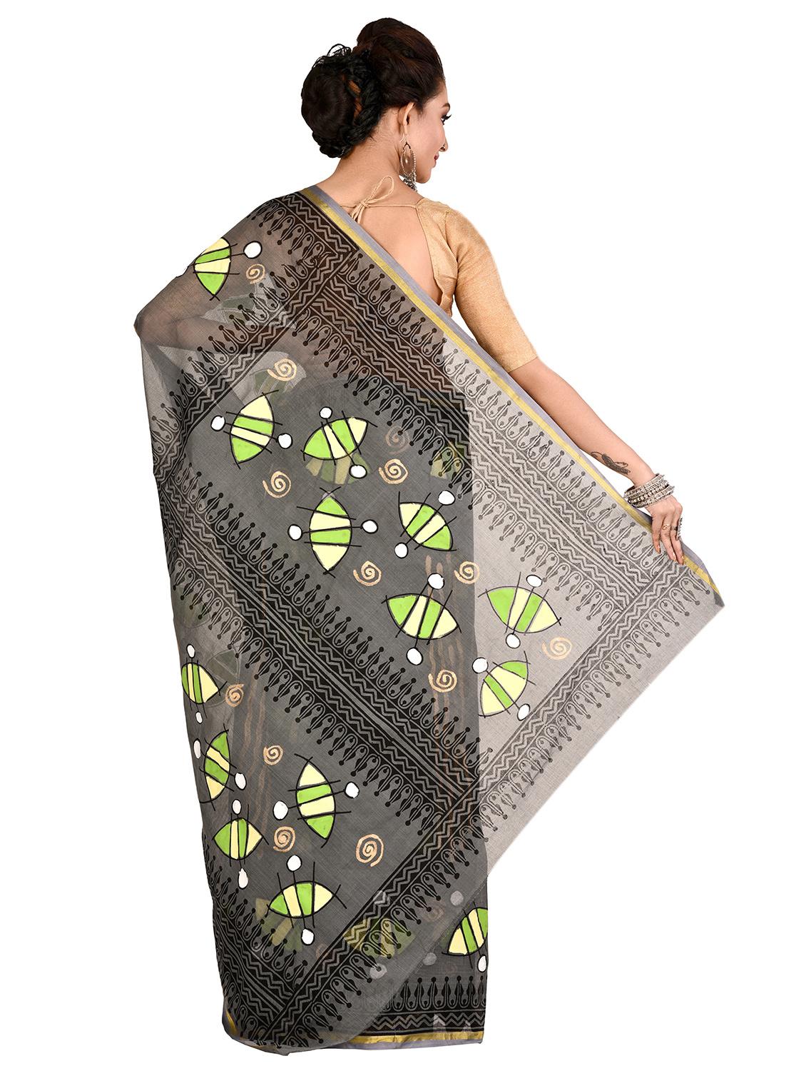 tant handloom saree with blouse - 16678277 - Standard Image - 1