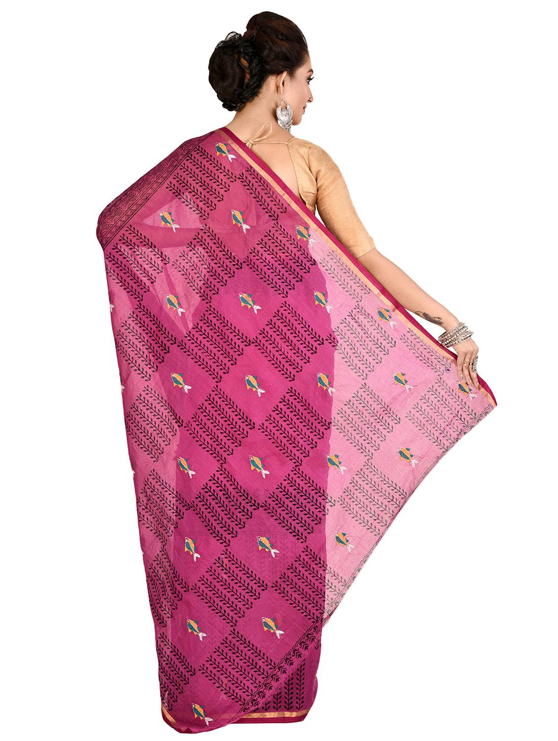 tant handloom saree with blouse - 16678280 -  Standard Image - 1