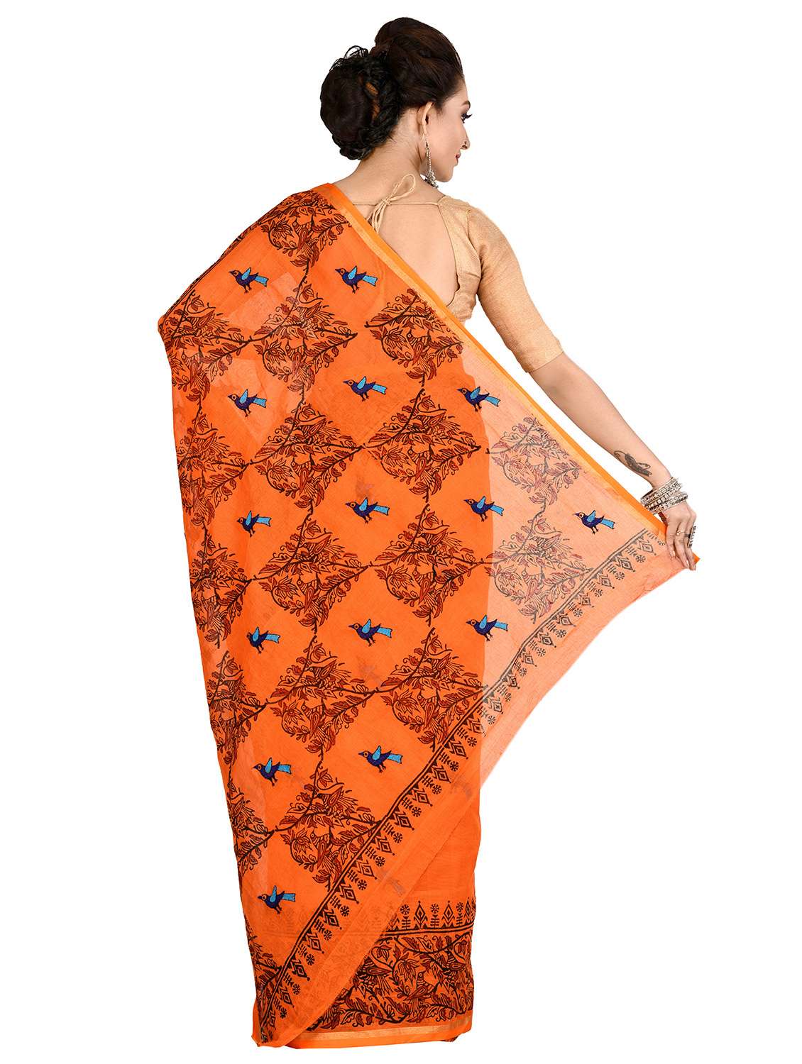 tant handloom saree with blouse - 16678281 -  Standard Image - 1