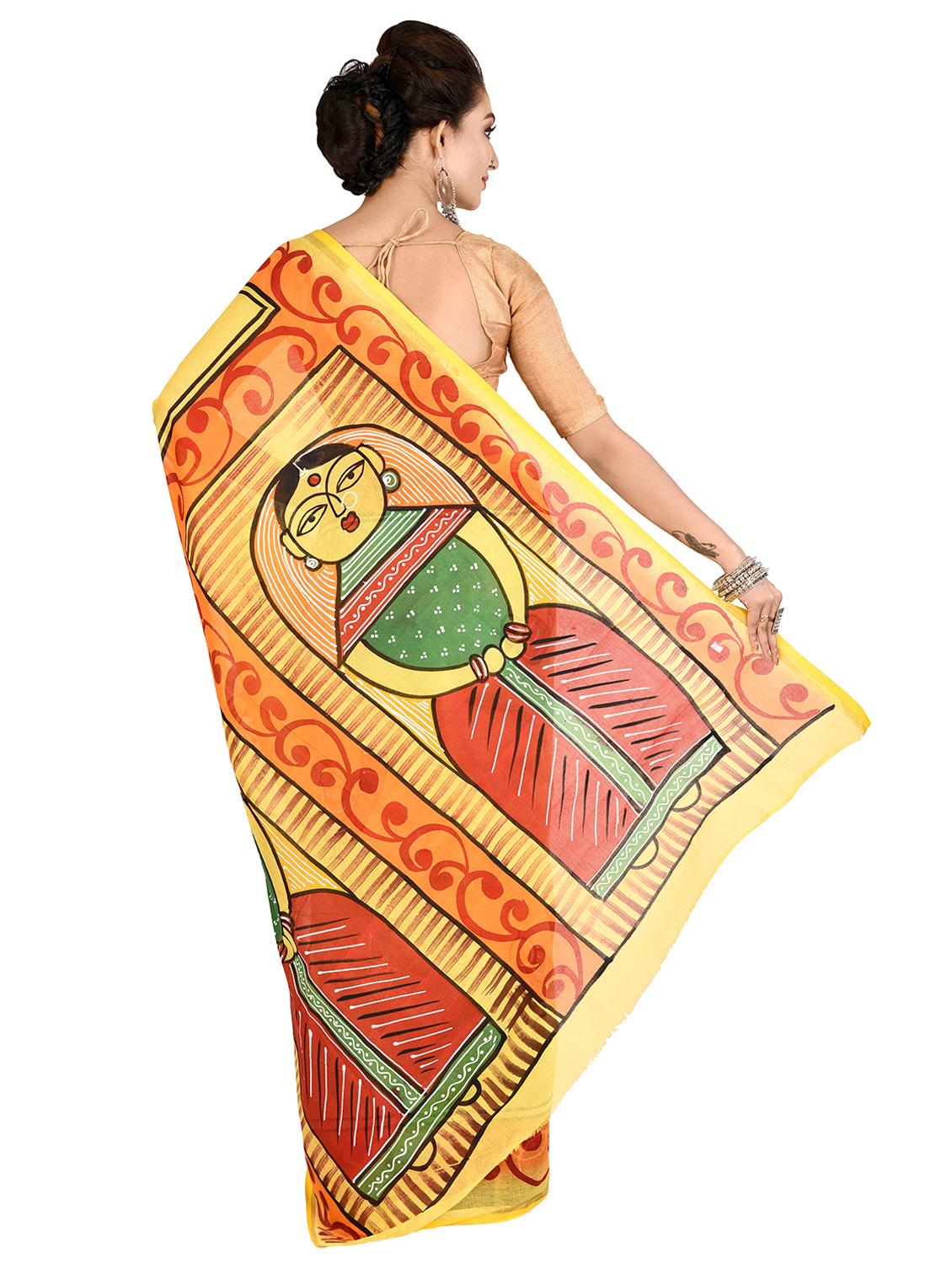 tant handloom saree with blouse - 16678283 - Standard Image - 1