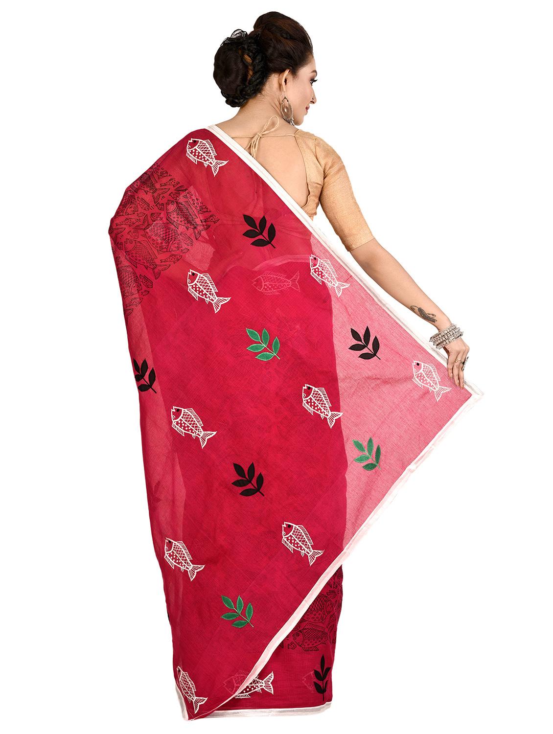 tant handloom saree with blouse - 16678284 - Standard Image - 1