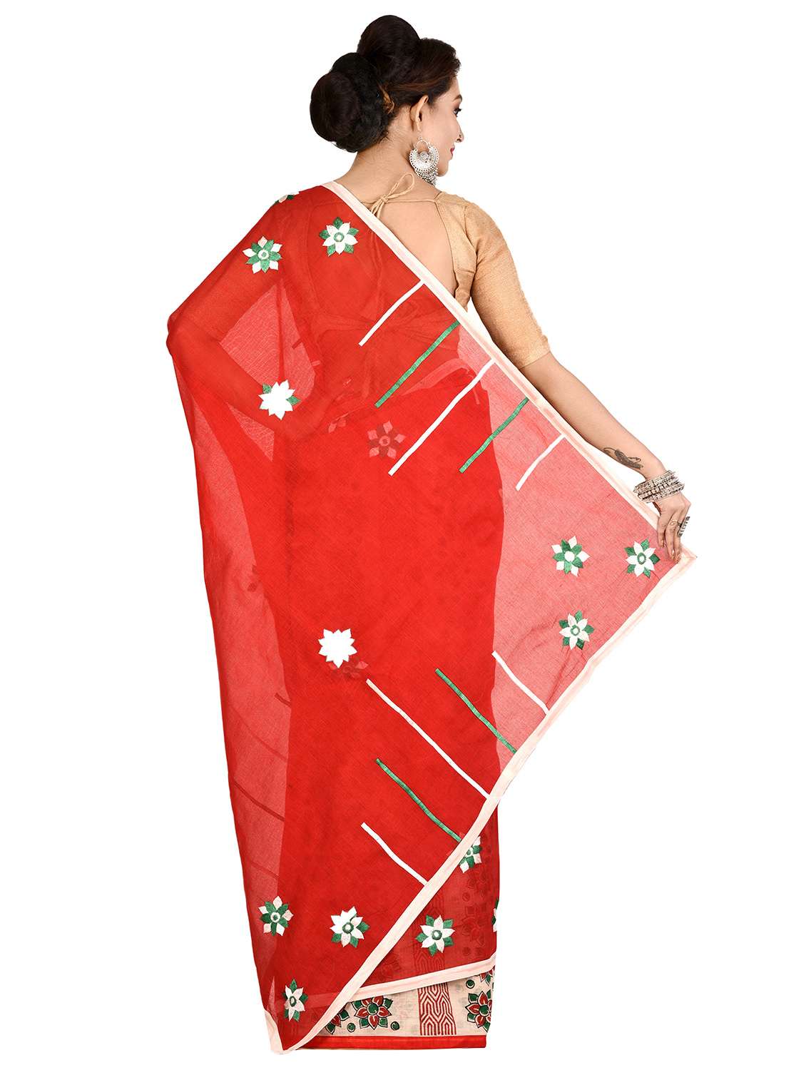 tant handloom saree with blouse - 16678286 -  Standard Image - 1