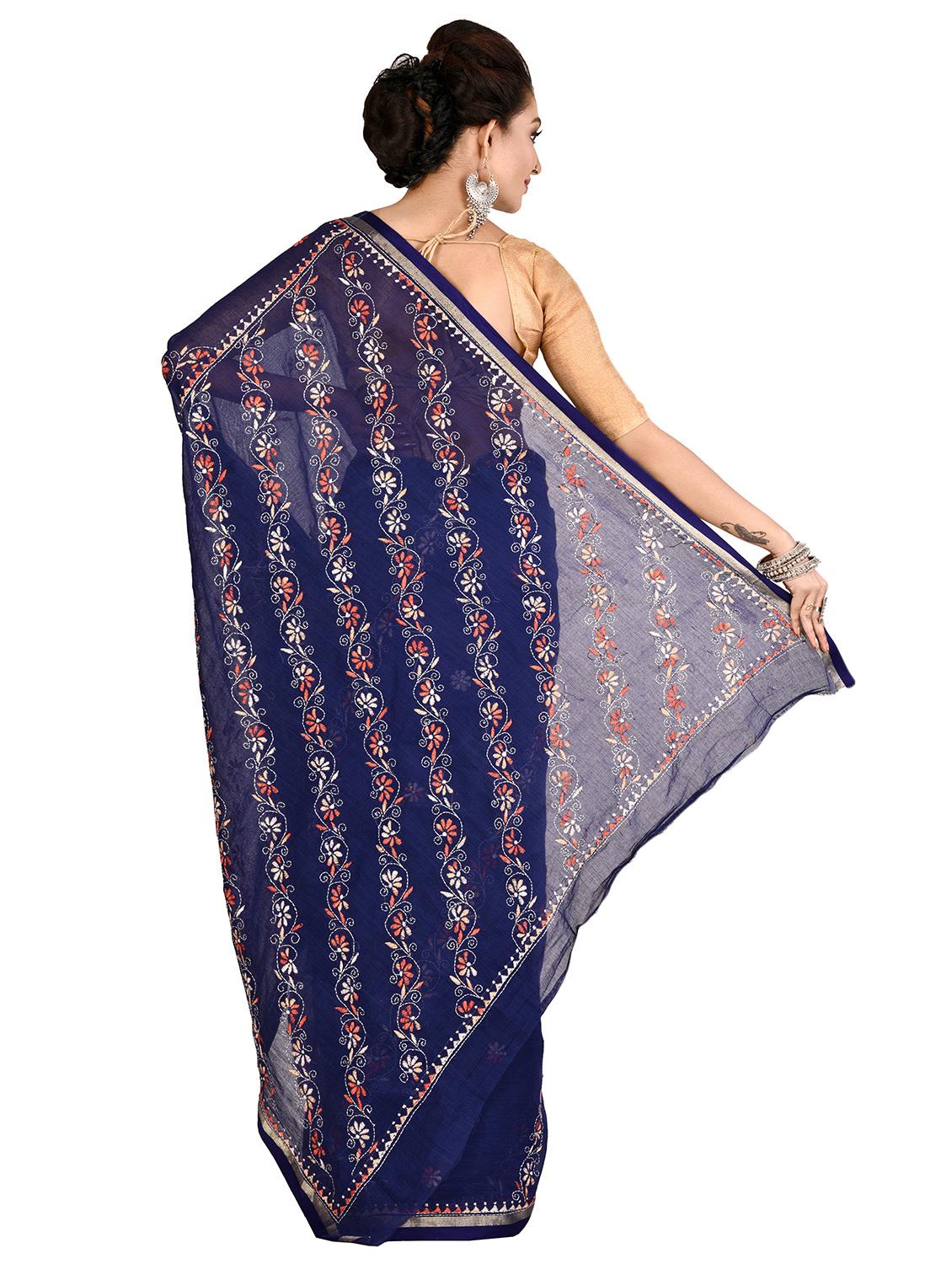 tant handloom saree with blouse - 16678298 - Standard Image - 1