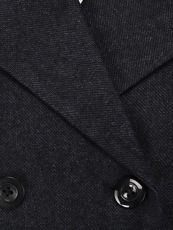 lapel neck wool trench/overcoat coat - 16679830 - Standard Image - 4