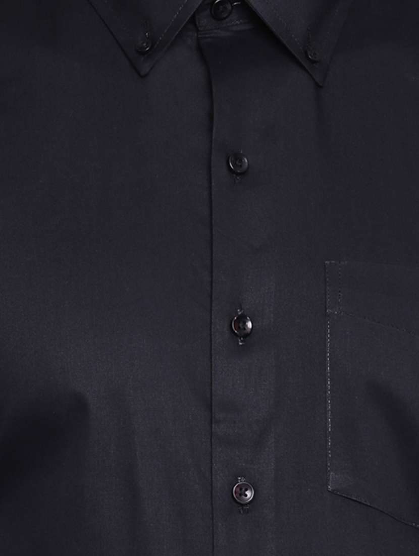 black solid formal shirt - 16680736 -  Standard Image - 4
