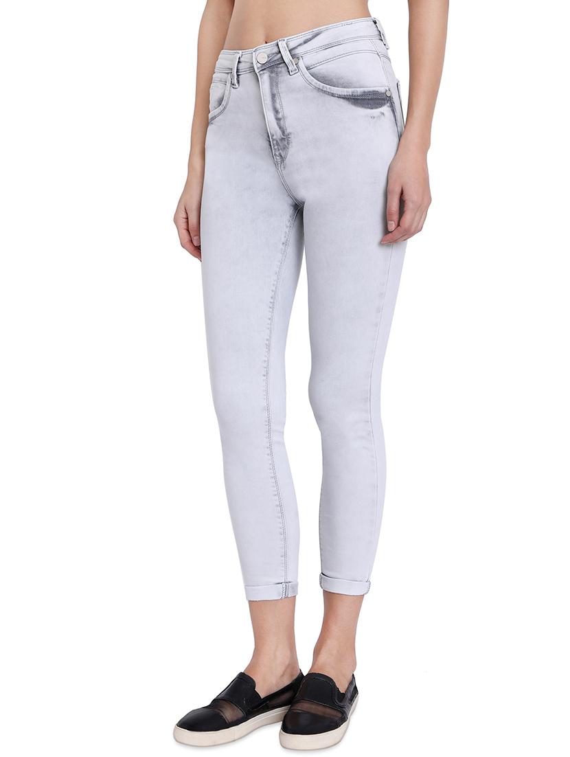 high rise stone washed jeans - 16681446 - Standard Image - 1