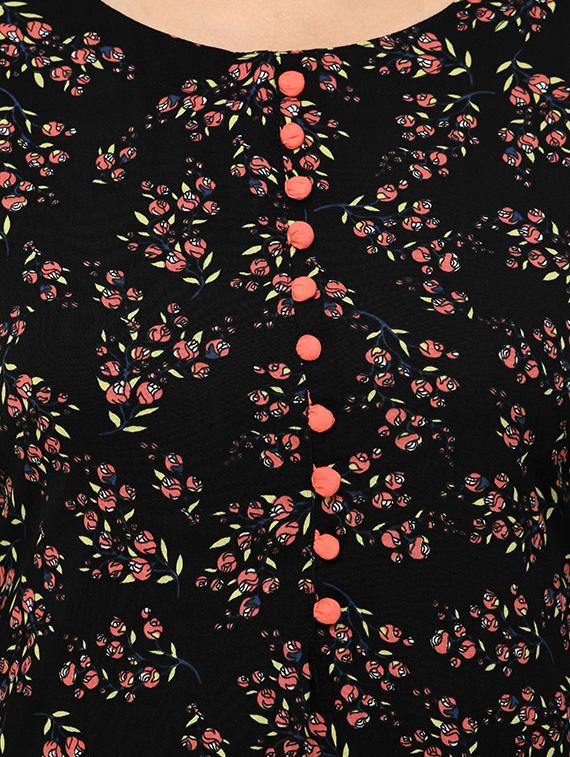 floral printed with palazzo kurta - 16682435 - Standard Image - 4