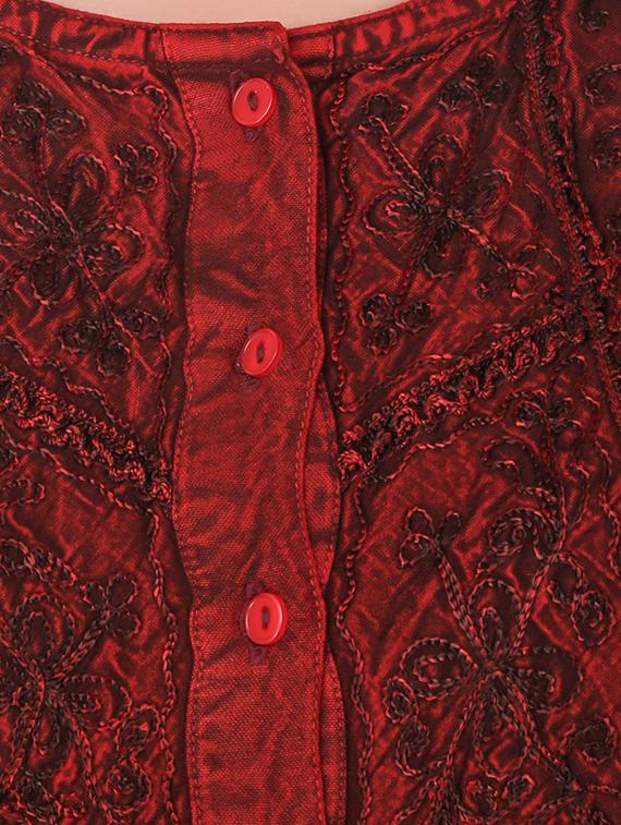 round neck embroidered laced detai top - 16684368 - Standard Image - 4