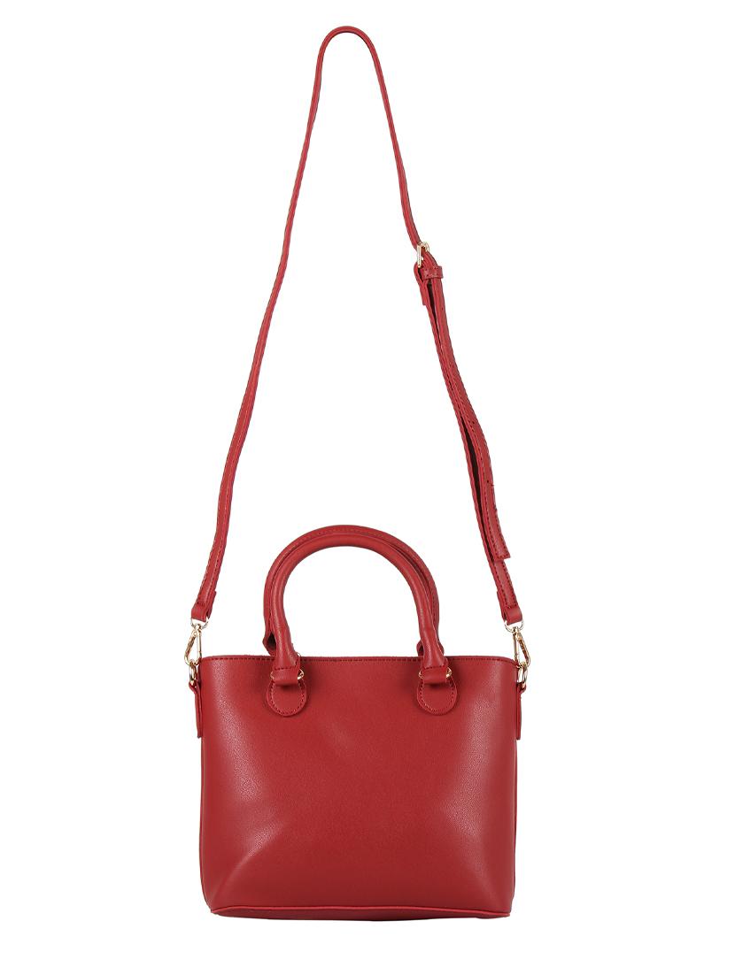 red leatherette regular sling bag - 16684707 - Standard Image - 1
