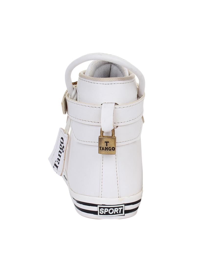 white leatherette lace up sneakers - 16685890 - Standard Image - 1