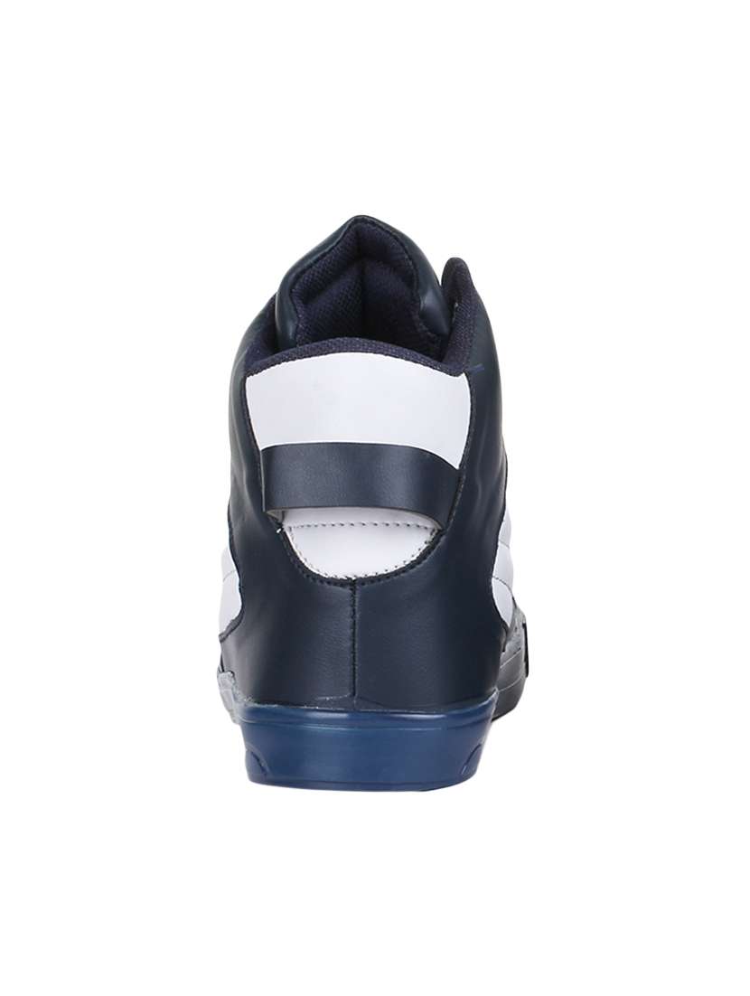 blue leatherette lace up sneakers - 16685922 -  Standard Image - 1