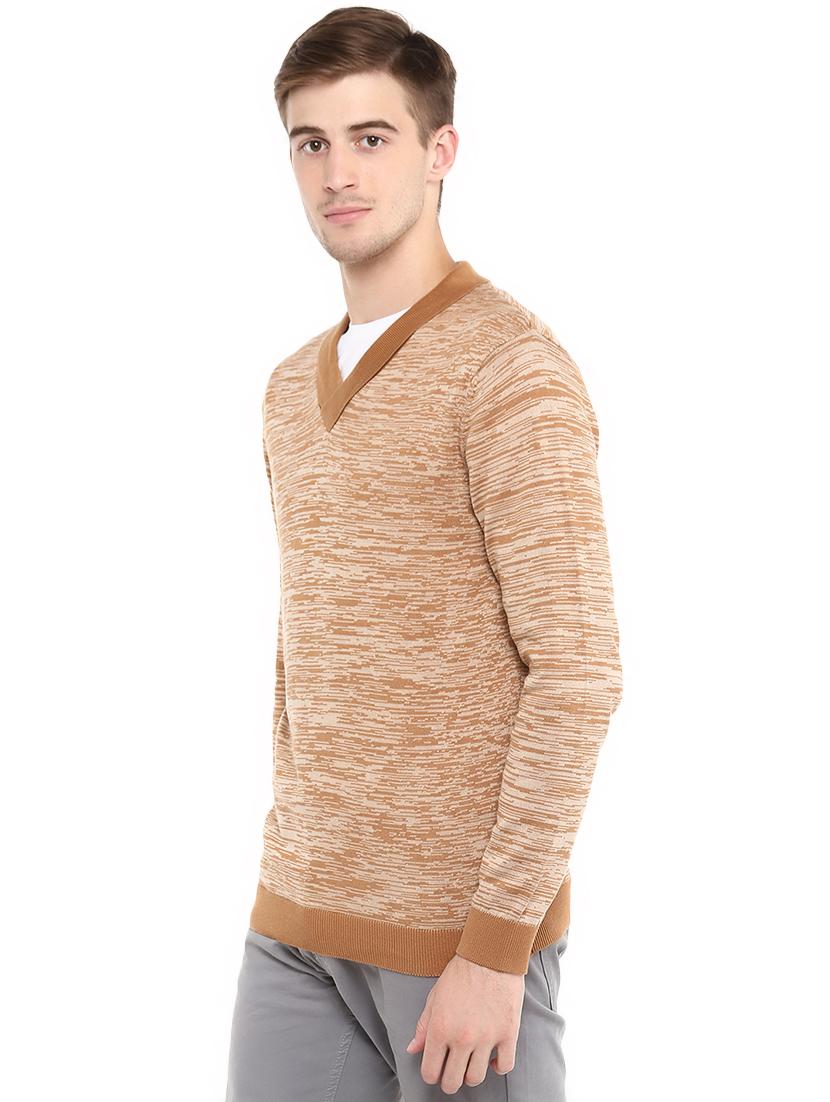 brown self design pullover - 16687332 - Standard Image - 1