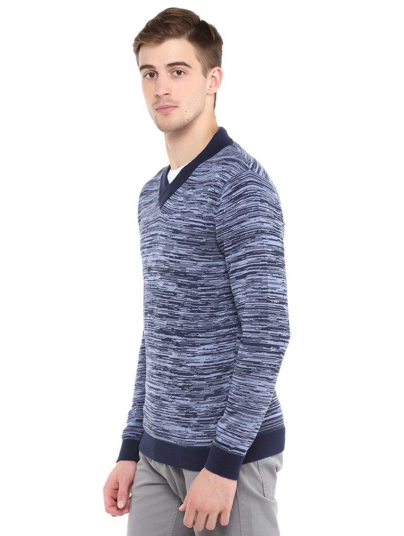 v neck self design pullover - 16687333 - Standard Image - 1